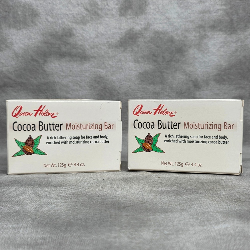 (X2) QUEEN HELENE Cocoa Butter Face & Body Bar Soap 4.4 oz NEW & SEALED